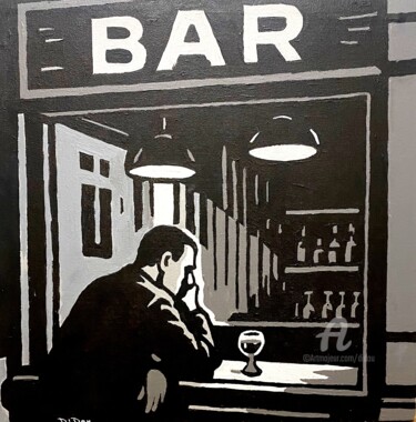 Pintura titulada "dernier verre premi…" por Didou, Obra de arte original, Acrílico