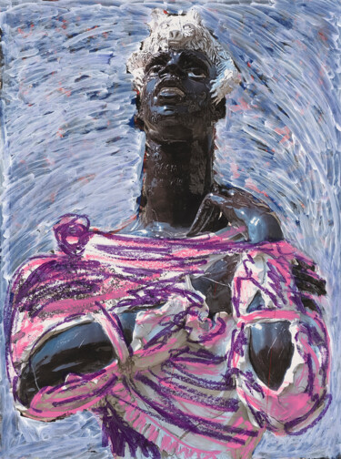 Картина под названием "Cicogna Moor 2" - Modou Dieng Yacine, Подлинное произведение искусства, Акрил