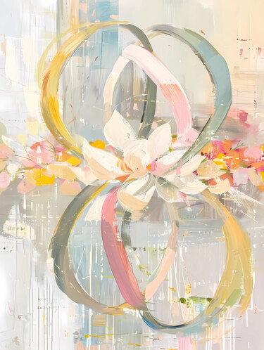 数字艺术 标题为“Lotus Radiance, dig…” 由Nadezhda Dvornikova, 原创艺术品, 数字油画