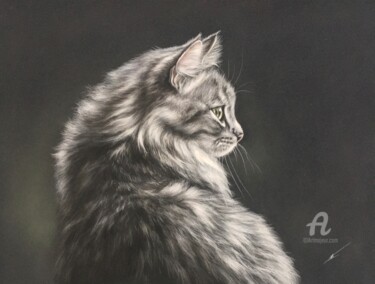 "Gato." başlıklı Resim Irene_art tarafından, Orijinal sanat, Pastel