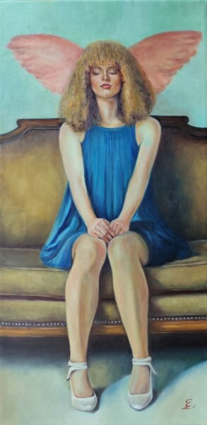 Pittura intitolato "Free thoughts" da Veronica Ciccarese, Opera d'arte originale, Olio Montato su Telaio per barella in legno