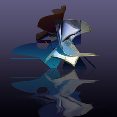 RÉVÉRENCE - Projet de sculpture Digital Arts titled "RÉVÉRENCE - Projet…" by Gérard Esquerre, Original Artwork, 2D Digital Work Mounted on Aluminium