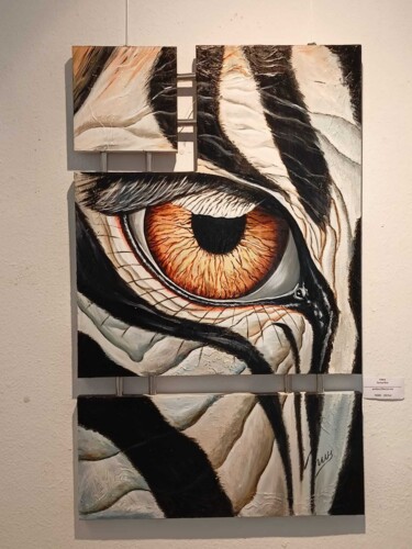 绘画 标题为“El ojo de la sábana” 由Teresa Ríos Sánchez, 原创艺术品, 丙烯 安装在木质担架架上