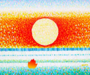 Мелодия Калины и утренняя тишина Schilderij getiteld "Мелодия Калины и ут…" door Alexander Breskin, Origineel Kunstwerk, Olie Gemonteerd op Frame voor houten…