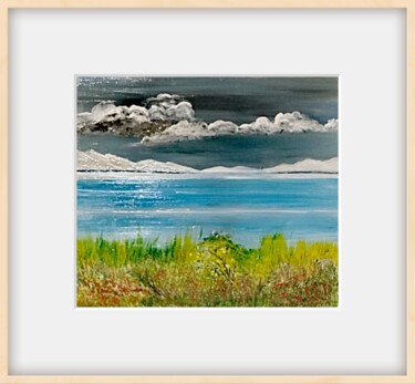 Painting titled "Orage imminent" by Ninoufloral, Original Artwork, Acrylic Mounted on Wood Panel