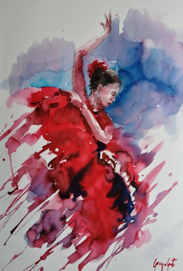 Schilderij getiteld "ballet dancer 6" door Giorgio Gosti, Origineel Kunstwerk, Inkt