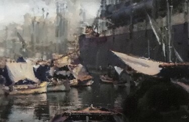Arte digitale intitolato "The Port" da Russell Newell, Opera d'arte originale, Lavoro digitale 2D