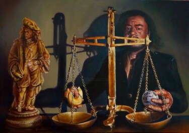 Malarstwo zatytułowany „Time to judge the e…” autorstwa Gennadiy V. Ivanov, Oryginalna praca, Olej