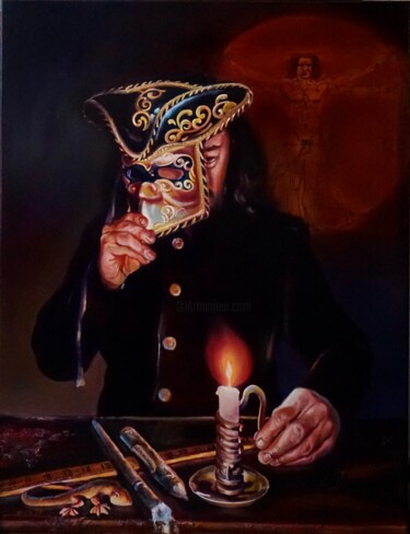 Painting titled "Time for the Da Vin…" by Gennadiy V. Ivanov, Original Artwork, Oil