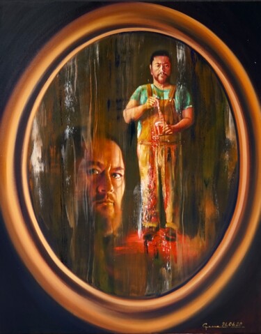 Time for the Red pain't /revolution prediction Pittura intitolato "Time for the Red pa…" da Gennadiy V. Ivanov, Opera d'arte originale, Olio