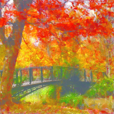 Grafika cyfrowa / sztuka generowana cyfrowo zatytułowany „Automne à Caillebot…” autorstwa Patrick Herckel, Oryginalna praca,…