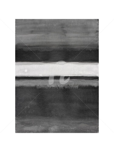绘画 标题为“Composition Noir et…” 由Eric Winzenried, 原创艺术品, 墨 安装在纸板上