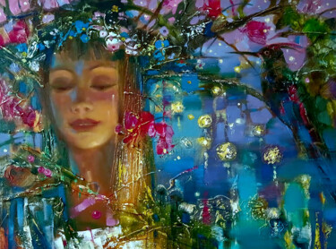 Картина под названием "Kupala night" - Anatoly Tarabanov, Подлинное произведение искусства, Масло Установлен на Деревянная р…