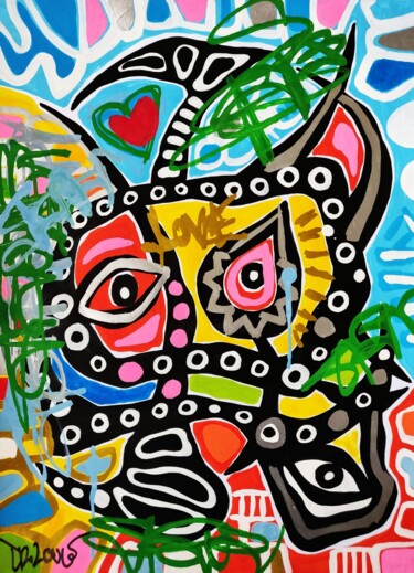 Street MIrò ( Tribute to Joan Mirò ) Pintura intitulada "Street MIrò ( Tribu…" por Dr. Love, Obras de arte originais, Acrílico