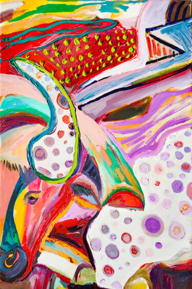 Oxcart II 绘画 标题为“Oxcart II” 由Göknil Gümüş Sungurtekin, 原创艺术品, 油 安装在木质担架架上
