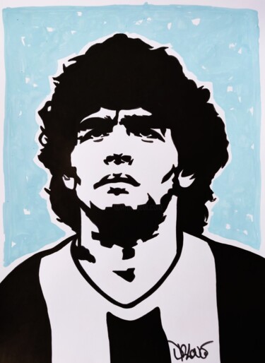 Maradona ( Diego Armando Maradona ) Ζωγραφική με τίτλο "Maradona ( Diego Ar…" από Dr. Love, Αυθεντικά έργα τέχνης, Ακρυλικό