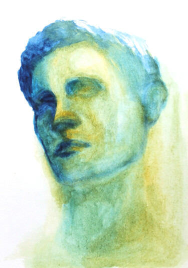 图画 标题为“Portrait 02” 由Natalia Erkovich, 原创艺术品, 水彩