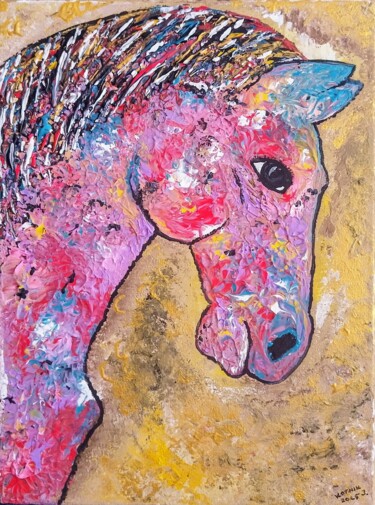 Schilderij getiteld "S.A.H.1" door Igor Kotnik, Origineel Kunstwerk, Acryl Gemonteerd op Frame voor houten brancard