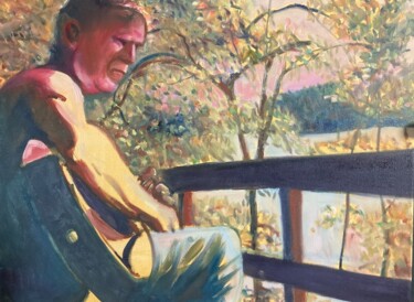 Schilderij getiteld "Songs by the Lake i…" door Michelle Moraczewski, Origineel Kunstwerk, Olie Gemonteerd op Frame voor hou…