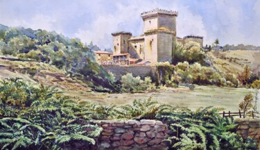 绘画 标题为“El Castillo de Pamb…” 由Balderas, 原创艺术品, 水彩