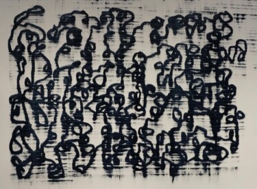 Painting titled "This kind of troubl…" by Luca Brandi, Original Artwork, Oil Mounted on Aluminium