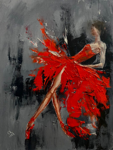 Ballerina 12 Pintura intitulada "Ballerina 12" por Volodymyr Nezdiimynoha, Obras de arte originais, Óleo Montado em Armação em madeira