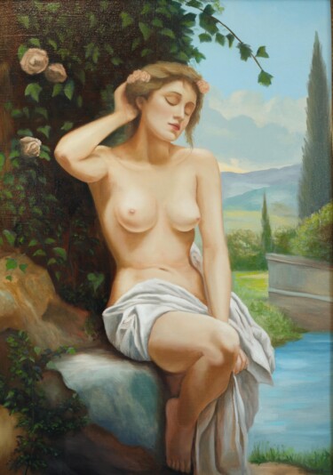 In the Shade of Roses 绘画 标题为“In the Shade of Ros…” 由Ihor Filippenko, 原创艺术品, 油