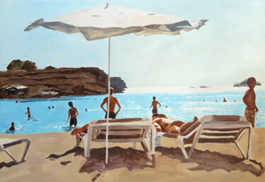 绘画 标题为“Formentera, Cala Sa…” 由Karine Bartoli, 原创艺术品, 油