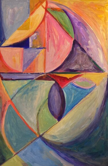 Schilderij getiteld "Dancing and Sublime" door Michelle Moraczewski, Origineel Kunstwerk, Acryl Gemonteerd op Houten paneel