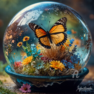 数字艺术 标题为“Encapsulated Garden” 由Infinitwake, 原创艺术品, 2D数字工作 安装在artwork_cat.上