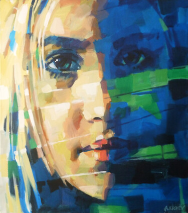 绘画 标题为“PORTRAIT B.” 由Aleksandr Ilichev, 原创艺术品, 丙烯