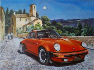 Classic Cars 1970s Porsche 911 commission works Pittura intitolato "Classic Cars 1970s…" da James Bagatel, Opera d'arte originale, Olio