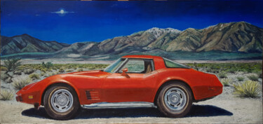Classic Cars 1970s Chevrolet Corvette commission works Painting titled "Classic Cars 1970s…" by James Bagatel, Original Artwork, Oil