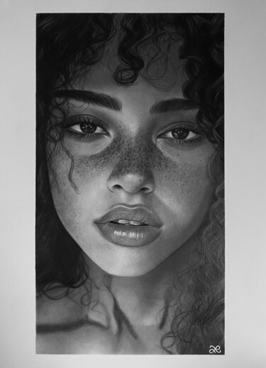 Tekening getiteld "“Amorette”" door Ruby Monroe, Origineel Kunstwerk, Potlood