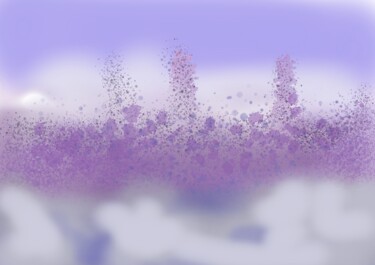 数字艺术 标题为“Purple Haze” 由Russell Newell, 原创艺术品, 2D数字工作