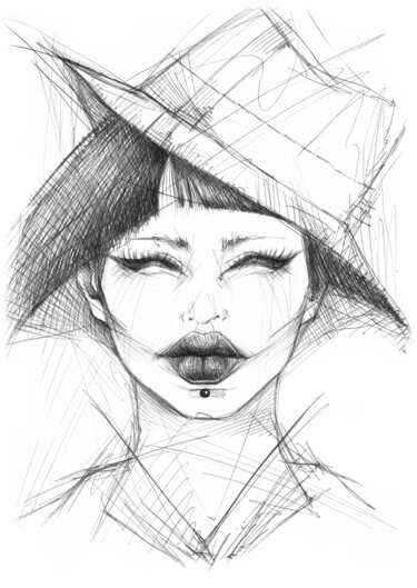 Ragazza felice Arte tessile intitolato "Ragazza felice" da O. Soniart, Opera d'arte originale, Biro