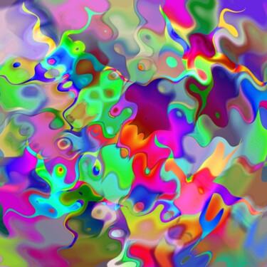 数字艺术 标题为“Colorful Shapes #18…” 由Jeb Gaither, 原创艺术品, 2D数字工作