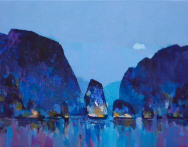 On a Clear Day Painting titled "On a Clear Day" by Khanh The Bui, Original Artwork, Acrylic Mounted on Wood Stretcher frame