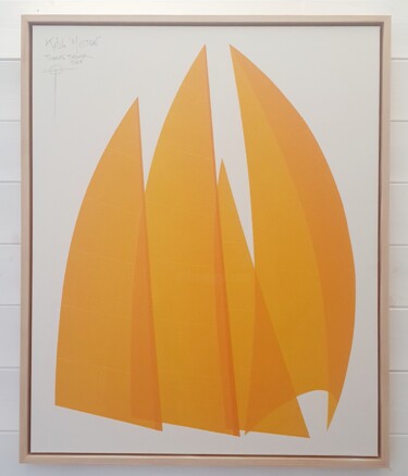 Schilderij getiteld "Ketch "Mistral"" door Thomas Turner, Origineel Kunstwerk, Acryl Gemonteerd op Houten paneel