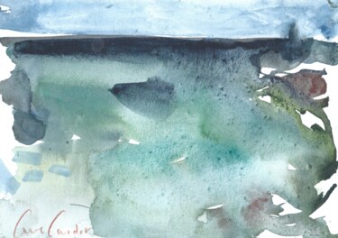Pintura intitulada "Le Moulard - Juin 2…" por Anne Cardot, Obras de arte originais, Aquarela