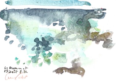 绘画 标题为“Plage du Hommet, ve…” 由Anne Cardot, 原创艺术品, 水彩