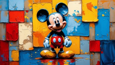 Картина под названием "Topolino Pop: Quand…" - Luisonart, Подлинное произведение искусства, Изображение, сгенерированное ИИ