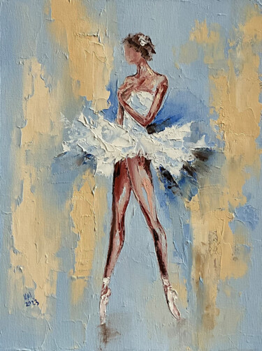 Ballerina 32 Картина под названием "Ballerina 32" - Volodymyr Nezdiimynoha, Подлинное произведение искусства, Масло Установлен на Деревян…