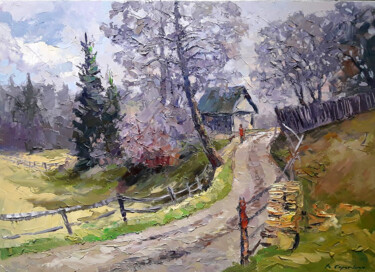 Pittura intitolato "The vicinity of Vor…" da Boris Serdyuk, Opera d'arte originale, Olio Montato su Telaio per barella in le…