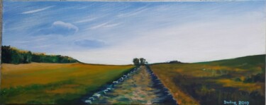 Painting titled "Vulci, Toscana" by Daniela Maielli, Original Artwork, Acrylic Mounted on Wood Stretcher frame