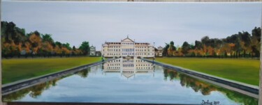 绘画 标题为“Villa Pisani, Vicen…” 由Daniela Maielli, 原创艺术品, 丙烯 安装在木质担架架上