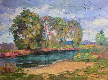 Pittura intitolato "Bad weather" da Boris Serdyuk, Opera d'arte originale, Olio Montato su Telaio per barella in legno