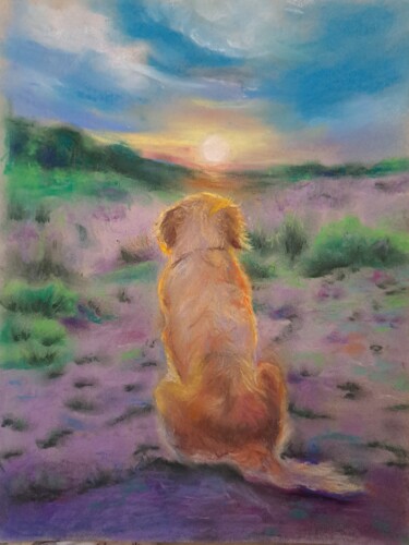 Painting titled "Razão de  Viver" by Cláudia Barata, Original Artwork, Pastel