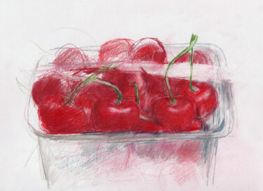 图画 标题为“Cherries, from Prod…” 由Alexander Pogorzhelsky, 原创艺术品, 铅笔
