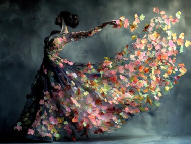 数字艺术 标题为“Dance Is Motion” 由Sykart Designs, 原创艺术品, AI生成的图像